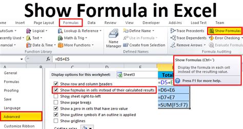 How to Show Equation in Excel: Unlocking the Power of Spreadsheet Formulas